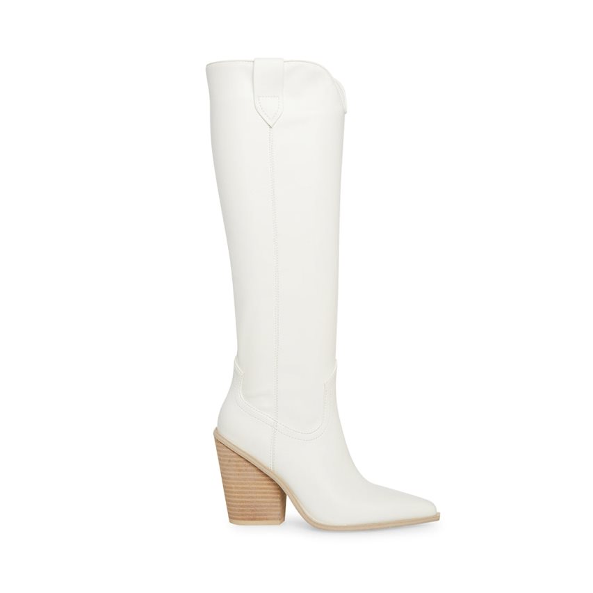 White Steve Madden Bronco Women\'s Knee-high Boots | PH 1328UTY